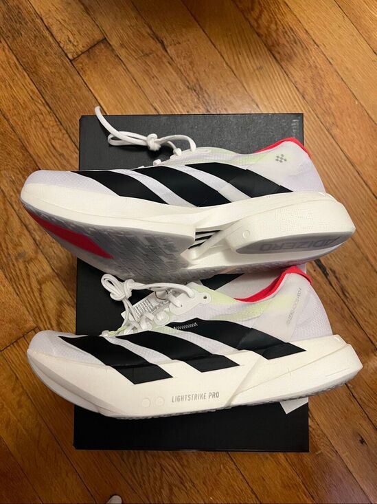 Adidas Adizero Adios Pro 4 Running Shoes Men’s Size 8 White/Black JR1094 NWT main image 8